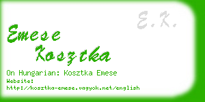 emese kosztka business card